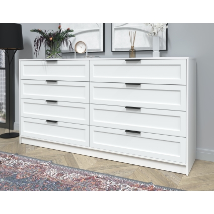 Kомод Тренд КТ-К197 (Белый ЛДСП/ Белый ЛМДФ) Ш1965 В1020 Г451